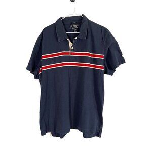 Abercrombie Fitch Shirt Men 2X Blue Striped Y2K Retro 80s Grunge Punk Academia